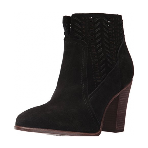 Vince Camuto Fenyia Black Suede Ankle Bootie - Picture 3 of 8